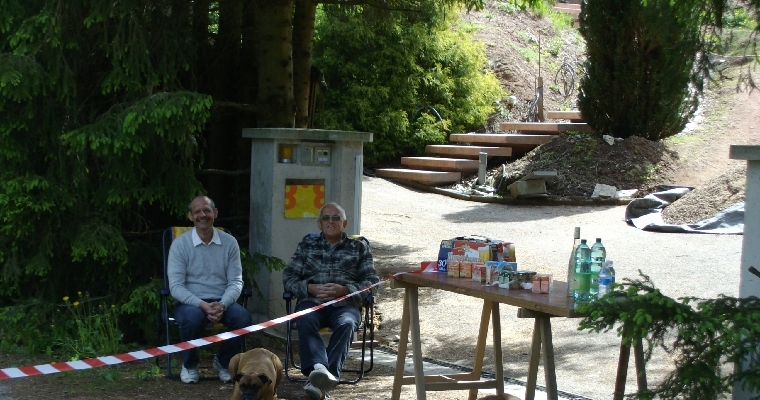 Fernand et Stephane nous attendaient avec le ravitaillement